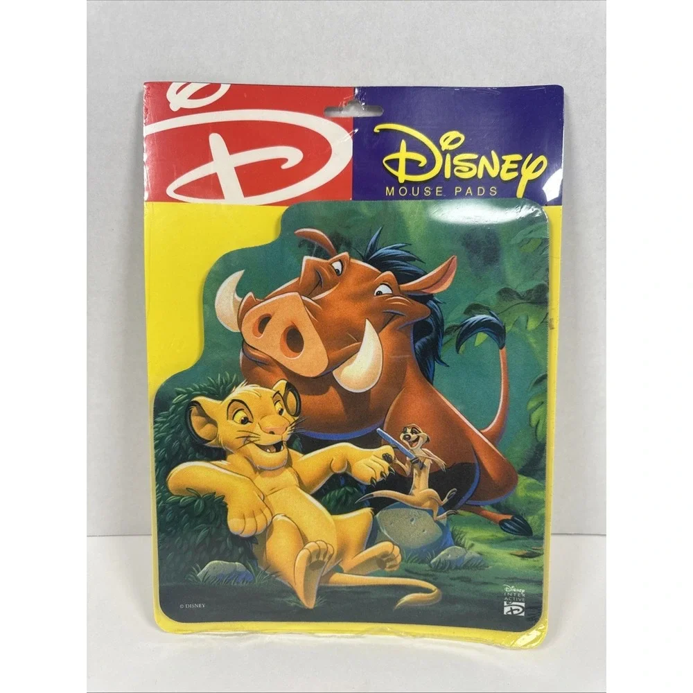 Vintage Disney The Lion King MOUSEPAD Simba Timon Pumbaa Mouse Pad NOS